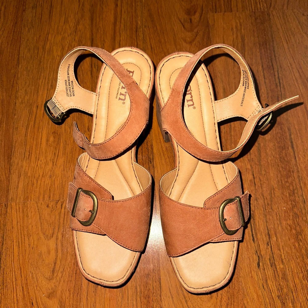 Born Leather Platform Sandals